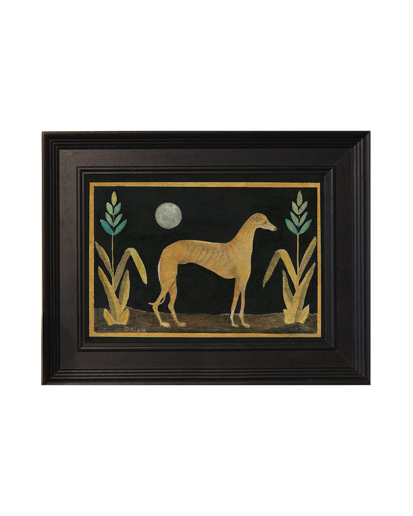 Greyhound, Light Red Fawn (Original Painted Panel)