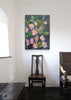 Hollyhocks & Apples (Original Oil Painting)
