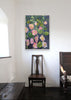 Hollyhocks & Apples (Original Oil Painting)