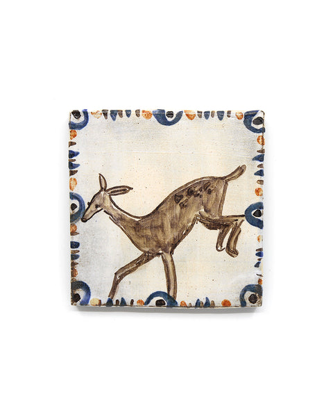 Hopping Deer (Handmade Tile)