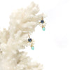 Baroque Bud earrings (blue Crystal & pearls)