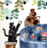 Forest Tea Party (Handmade Oval Plate)