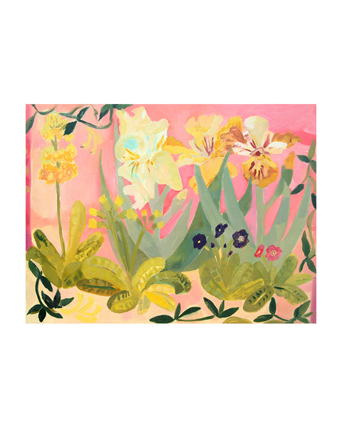 Iris Time (Iris, Primula, Honeysuckle) (Original Oil Painting)