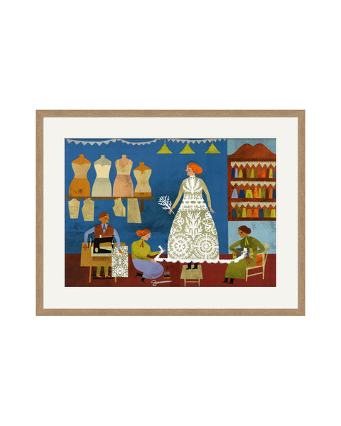 The Lacemaker's (Original Framed Collage)