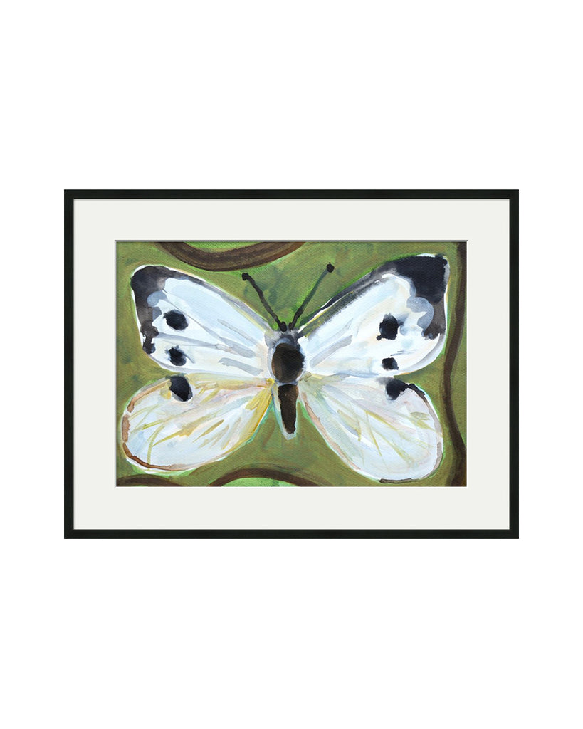 Large White Butterfly (Original Framed Painting)