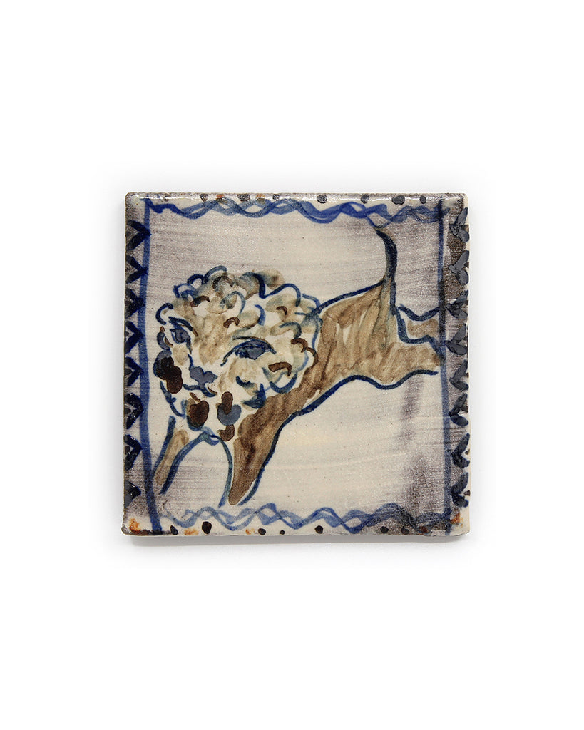 Leaping Lion I (Handmade Tile)