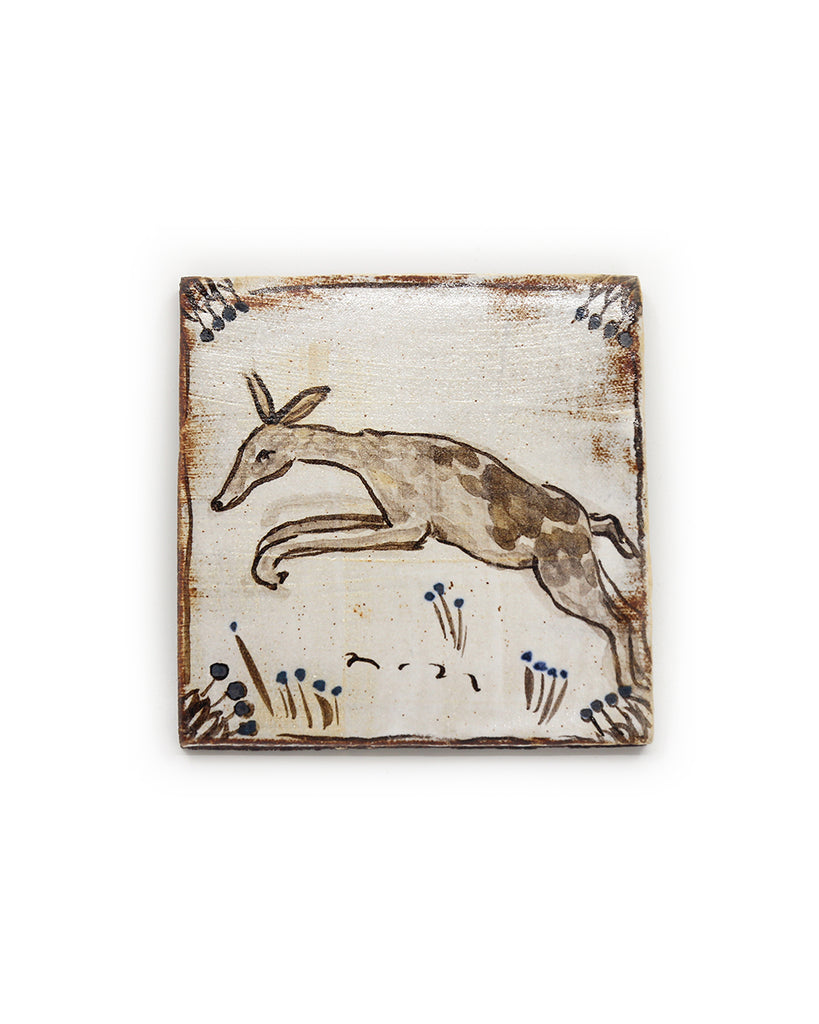 Leaping Deer I (Handmade Tile)