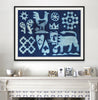 Lion Cipher (Original Cyanotype Framed)