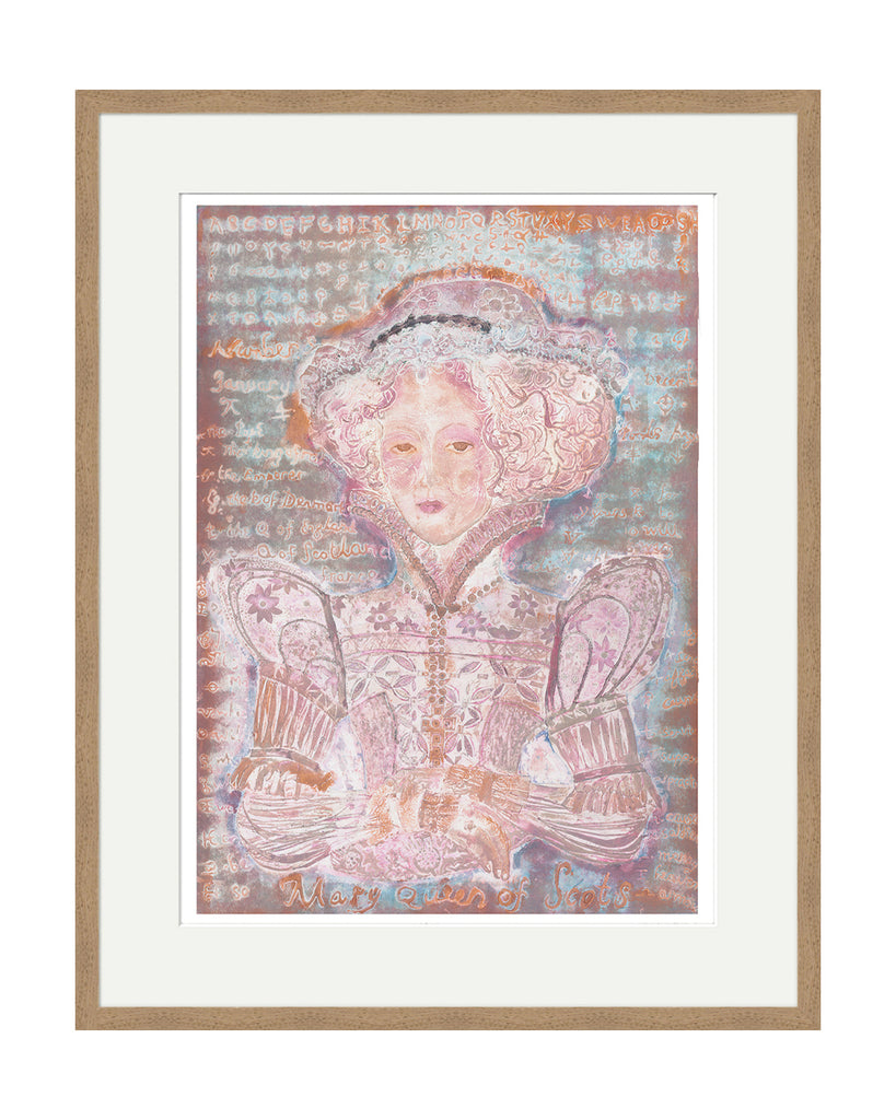 Mary Queen of Scots Secret Letters II (Original Framed Collagraph)