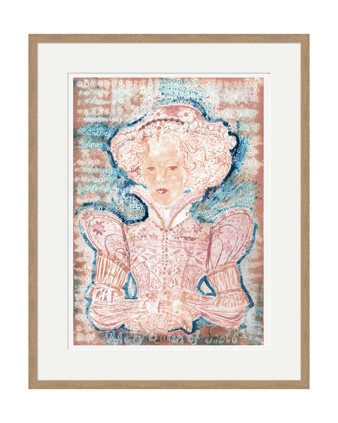 Mary Queen of Scots Secret Letters I (Original Framed Collagraph)