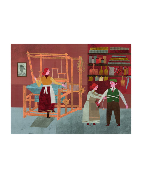 The Tweed Weavers (Original Framed Collage)