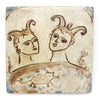 Medieval Folk and Rat (Handmade Tile)