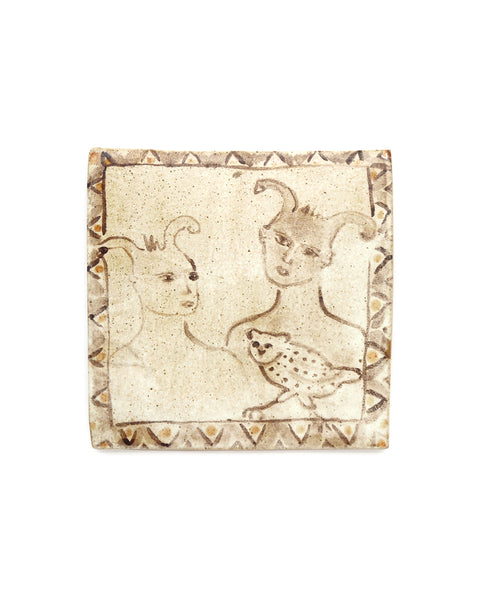 Medieval Tapestry Folk (Handmade Tile)