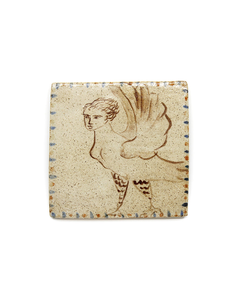 Medieval Tapestry Harpy (Handmade Tile)