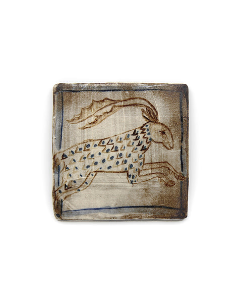 Medieval Tapestry Ram (Handmade Tile)