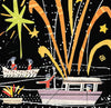 Firework Flotilla Cushion