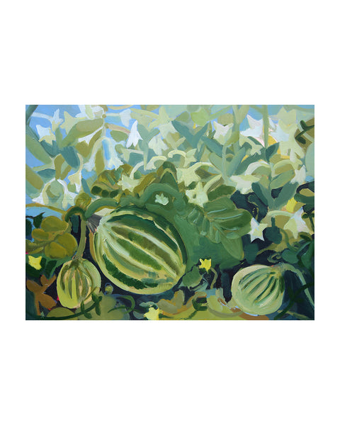 Nicotianas with Melons (Original Oil Painting)