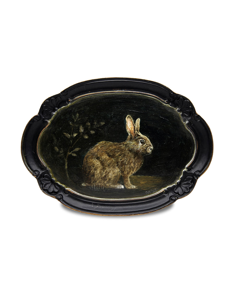 European Brown Rabbit (Hand Painted Tray)