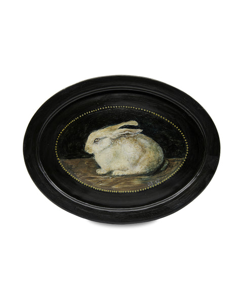 Blanc De Hotot Rabbit (Hand Painted Tray)