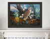 Owl & Pineapple (Original Framed Painting)