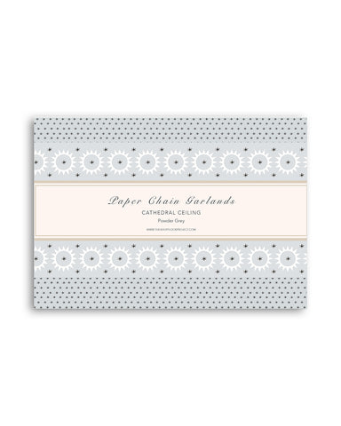 Paper Chain Garland Kit: Cathedral Ceiling (Powder Grey)