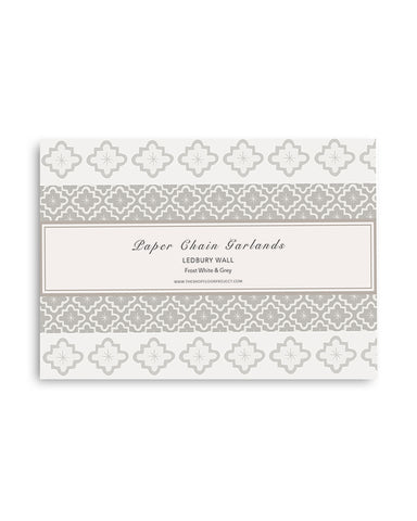 Paper Chain Garland Kit: Ledbury Wall (Frost White & Grey)