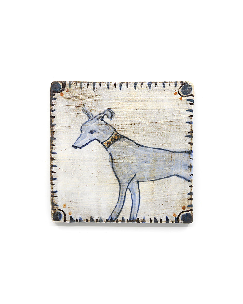 Patient Hunting Hound (Handmade Tile)