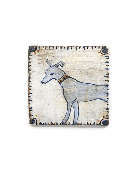 Patient Hunting Hound (Handmade Tile)