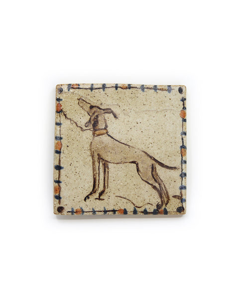 Patient Hunting Hound (Handmade Tile)