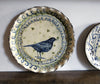 Pensive Blackbird (Large Handmade Plate)
