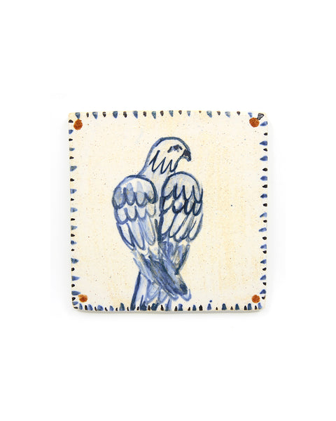 Perched Falcon (Handmade Tile)