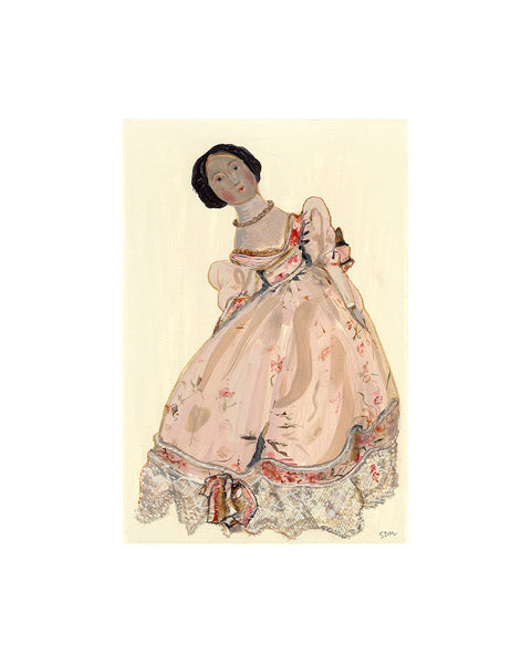Pink Dress Doll (Original Framed Painting)