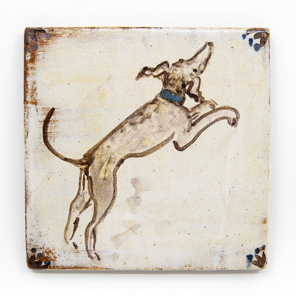 Playful Brown Hound (Handmade Tile) – THE SHOP FLOOR PROJECT ltd