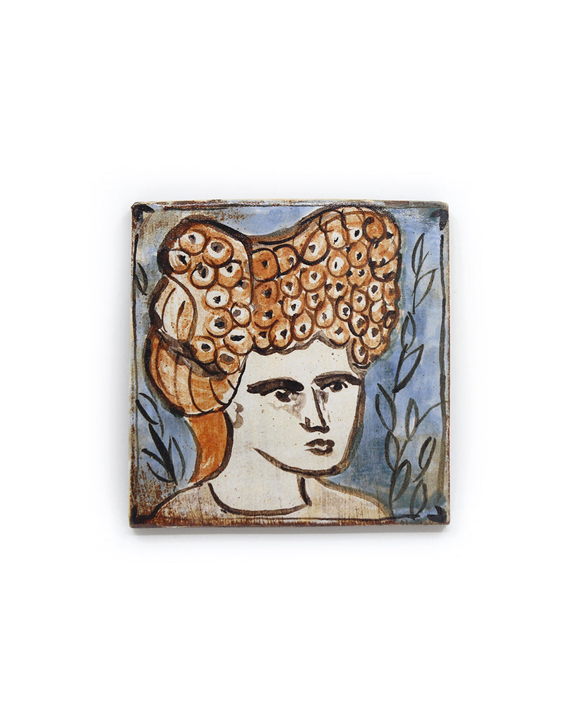 Portrait with Turban (Handmade Tile)