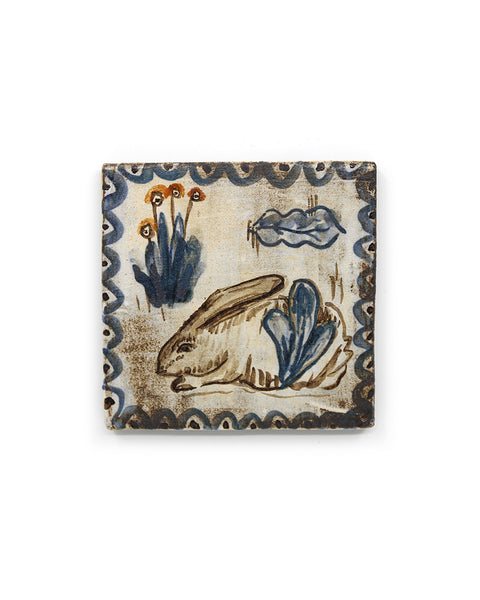 Rabbit Flora (Handmade Tile)