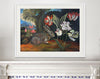 Rabbit & Tulips (Original Framed Painting)