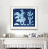 The Rooster & Tree (Original Cyanotype Framed)