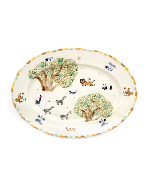 Safari Park (Handmade Oval Plate)