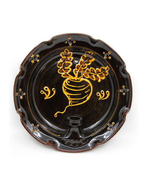 Slipware Candle Sconce (Beetroot I)