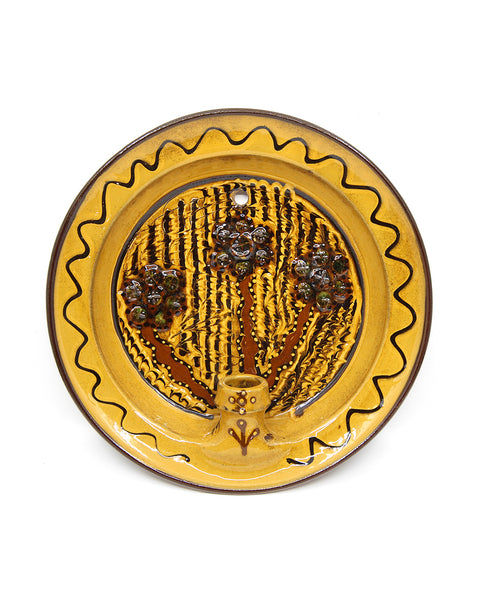 Slipware Candle Sconce (Tri-Flower)