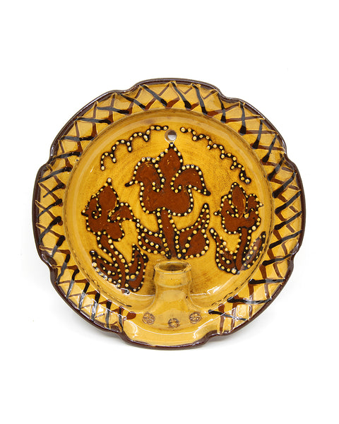Slipware Candle Sconce (Tulips I)