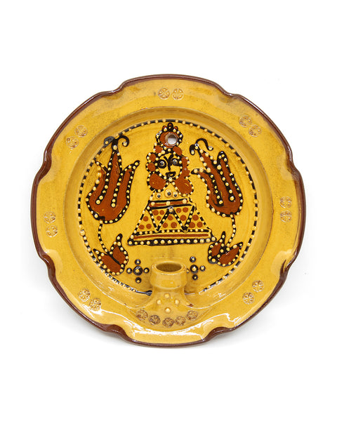 Slipware Candle Sconce (Lady I)