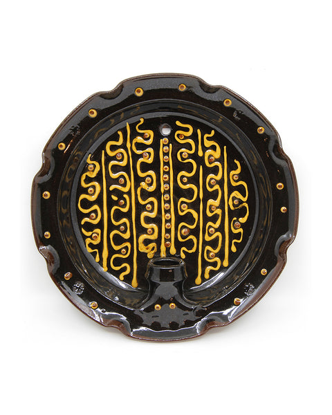 Slipware Candle Sconce (Wiggle I)