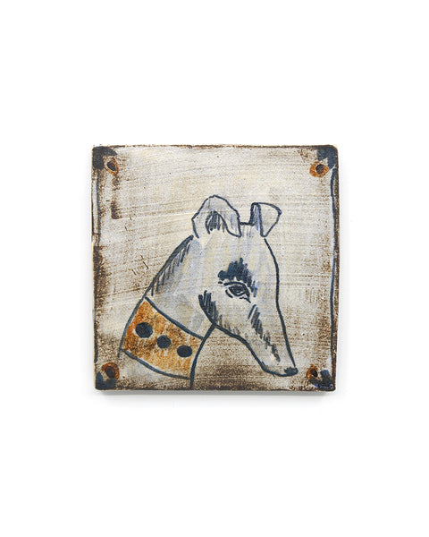 Sight Hound with Collar (Handmade Tile)