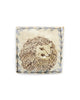 Snarling Tapestry Lion II (Handmade Tile)