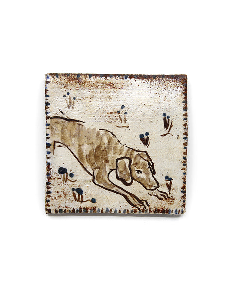 Sniffing Hound II (Handmade Tile)