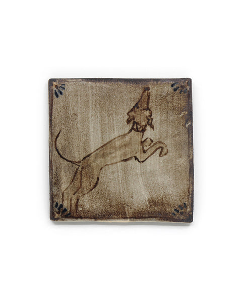 Sniffing Hound (Handmade Tile)