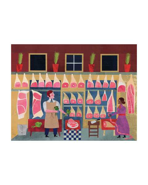 The Butcher's (Original Framed Collage)