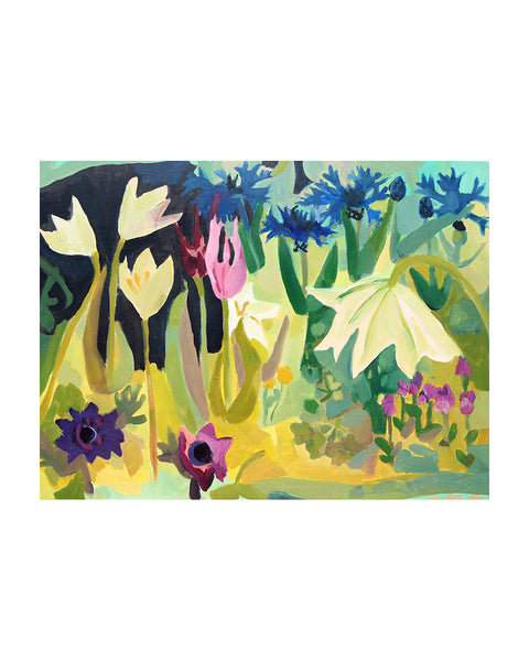 Spring Flowers (Tulips, Greater Knapweed, Violas, Anemone) (Original Oil Painting)