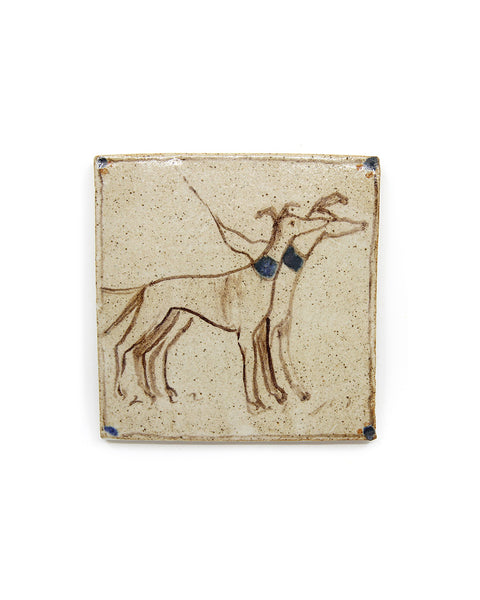 Standing Hounds (Handmade Tile)